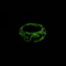 Opal, Polymer Clay and Stainless Steel Glow in the Dark Fantasy Ring Shown Glowing